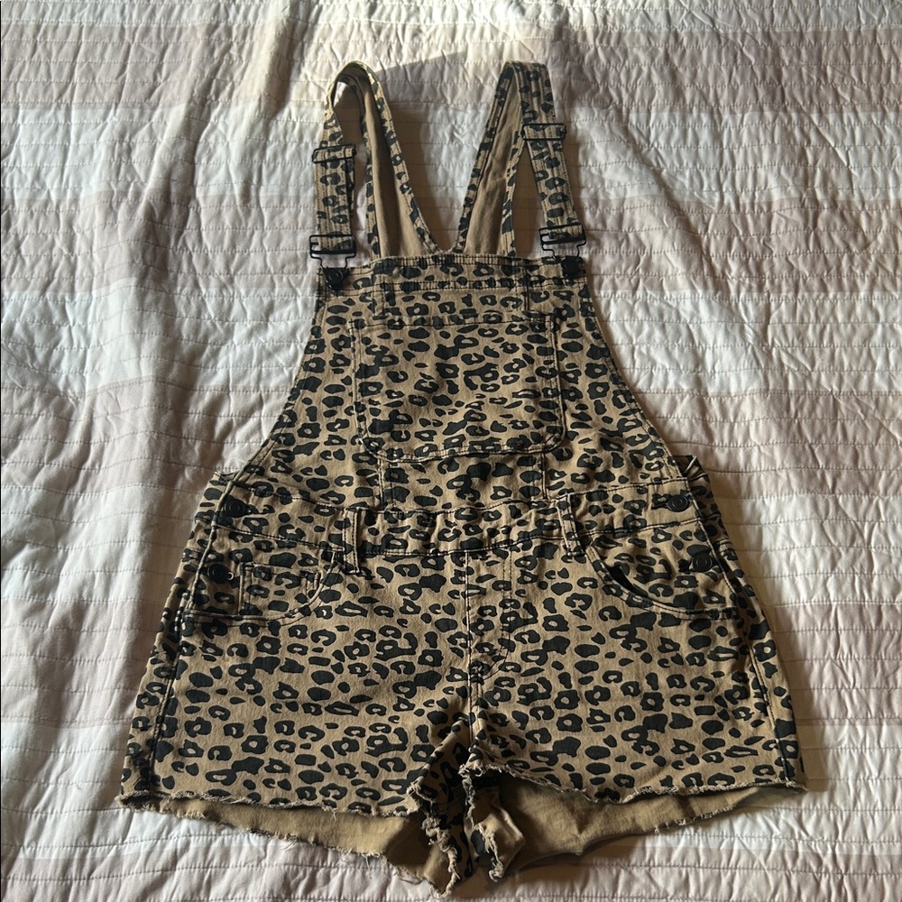 Fashion Nova Leopard Print Women Jeans Overalls